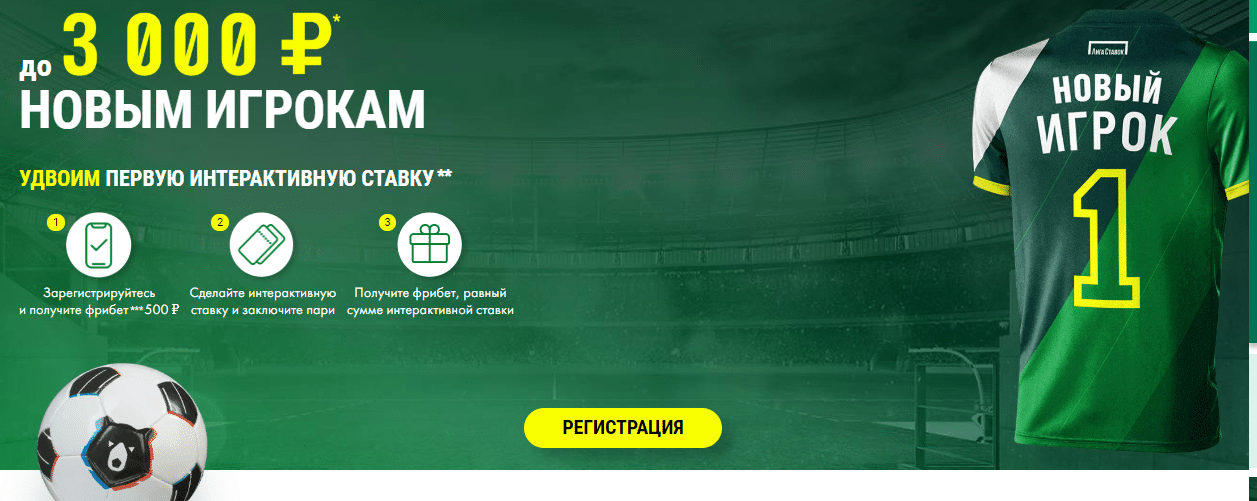 3000 rubles goes to new players if they will make a first deposit